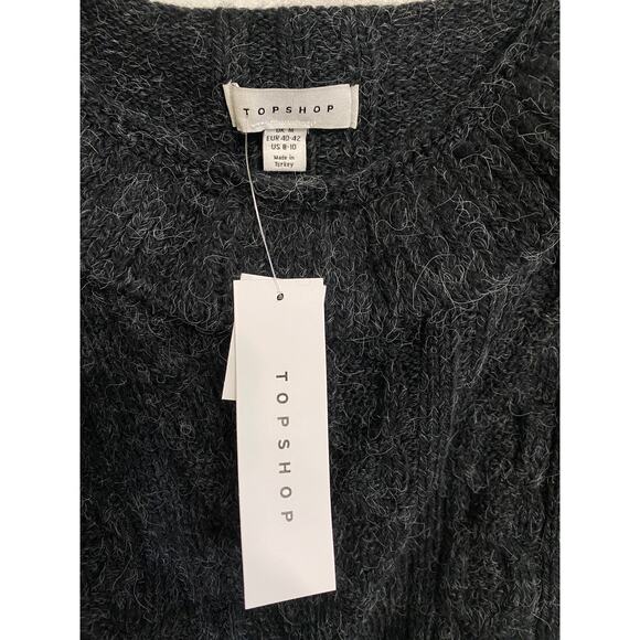 NWT Topshop Ruffle Back Cutout Flutter Boat Neck Sweater MED - Picture 8 of 11